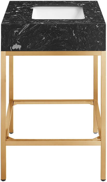 Marmo - Engineered Marble Bathroom Vanity With Gold Base