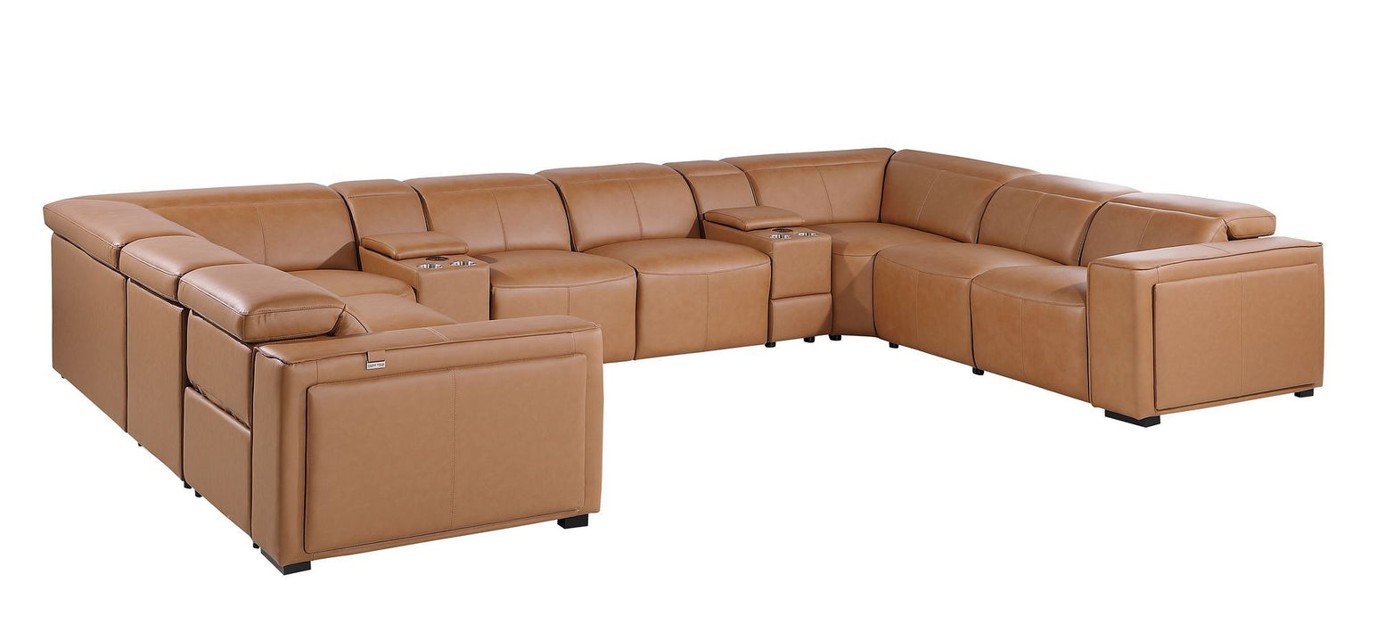 1224 - 10-Piece U-Shaped Sectional Sofa In With 4 Power Recliners & Power Headrests