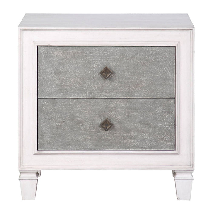 Katia - Nightstand - Rustic Gray & Weathered White