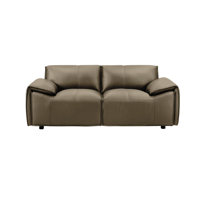 Tanner - Leather Loveseat With Padded Arms