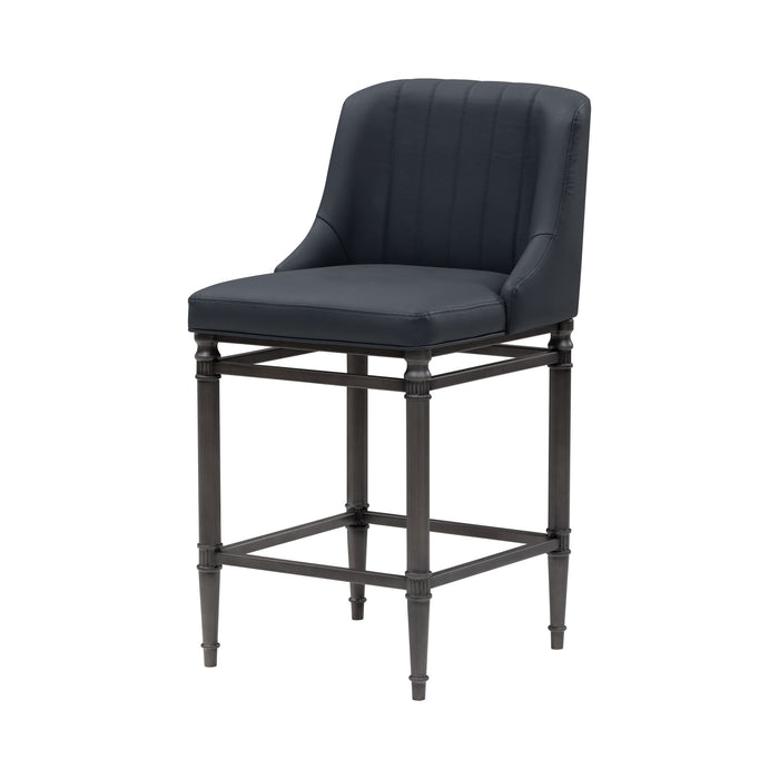 Marvin - Steel Frame Faux Leather Upholstered Counter Height Barstool