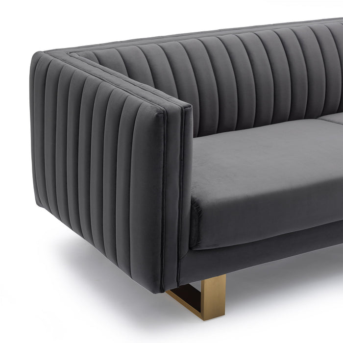 Delilah - Velvet Square Arm Sofa