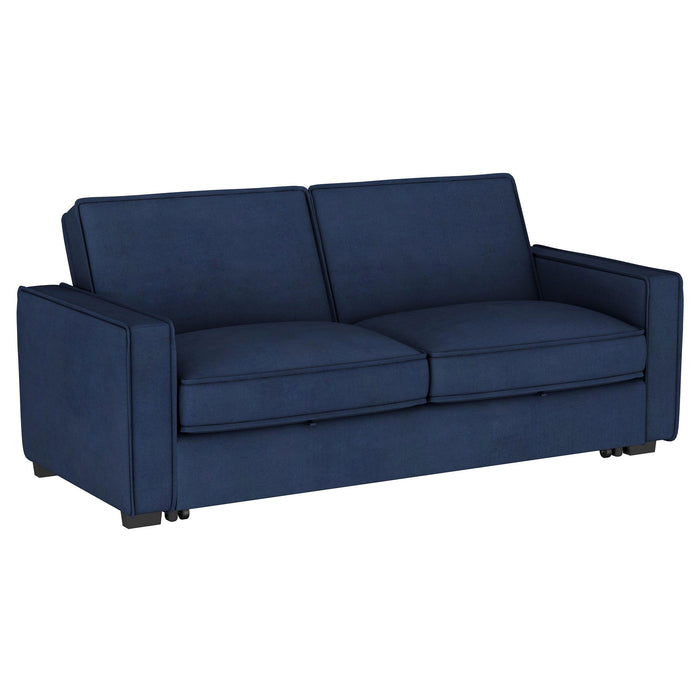 Gretchen - Multipurpose Upholstered Convertible Sleeper Sofa Bed - Navy Blue