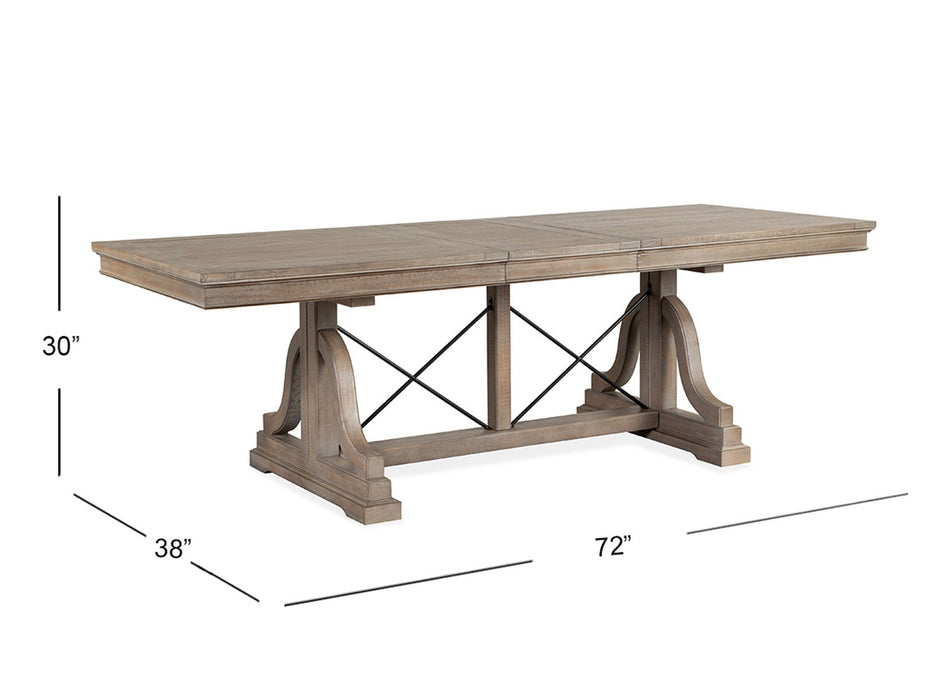 Paxton Place - Trestle Dining Table - Dovetail Gray