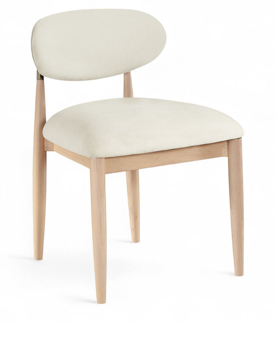 Riccio - Fabric Dining Side Chair (Set of 2) - Natural Frame