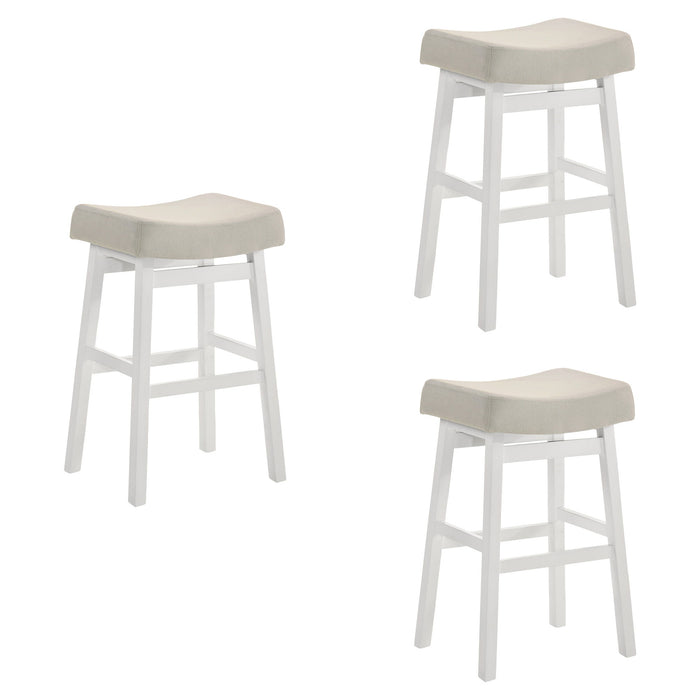 Lenon - Modern Farmhouse Wood Bar Height Kitchen Bar Stool