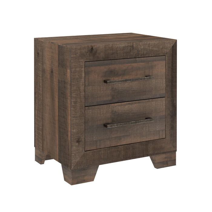 Peyton - 2-Drawer Nightstand - Brown Penny