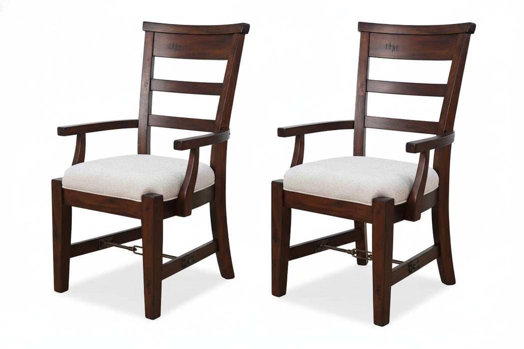 Tuscany - Arm Chair, Cushion Seat (Set of 2) - Vintage Mocha