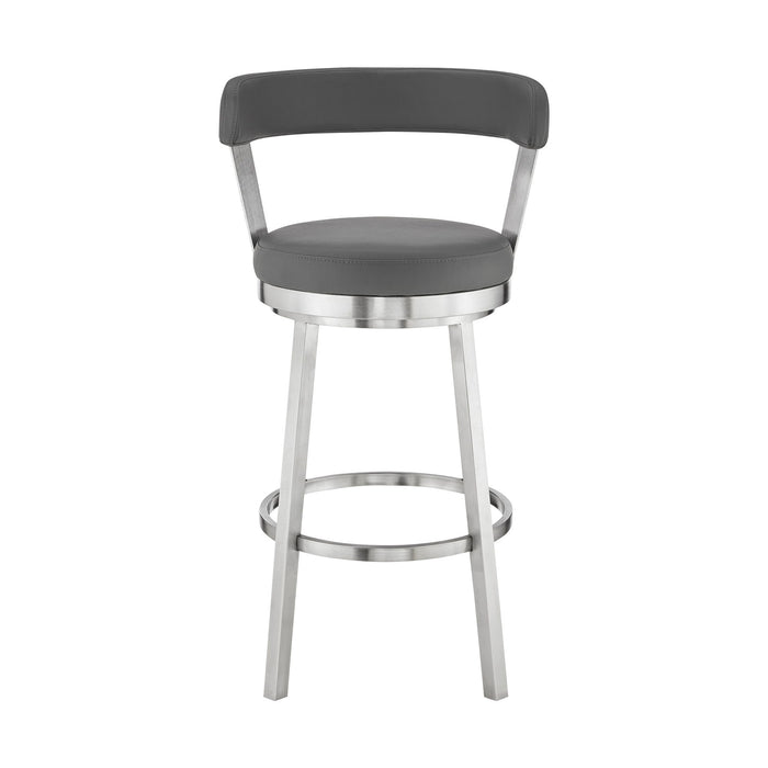 Bryant - Swivel Bar Stool With Silver Frame