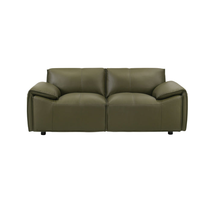 Tanner - Leather Loveseat With Padded Arms