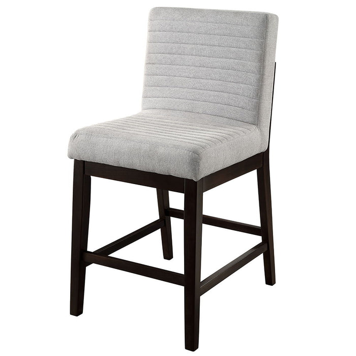 Edwyn - Counter Height Chair (Set of 2) - Gray Linen & Espresso