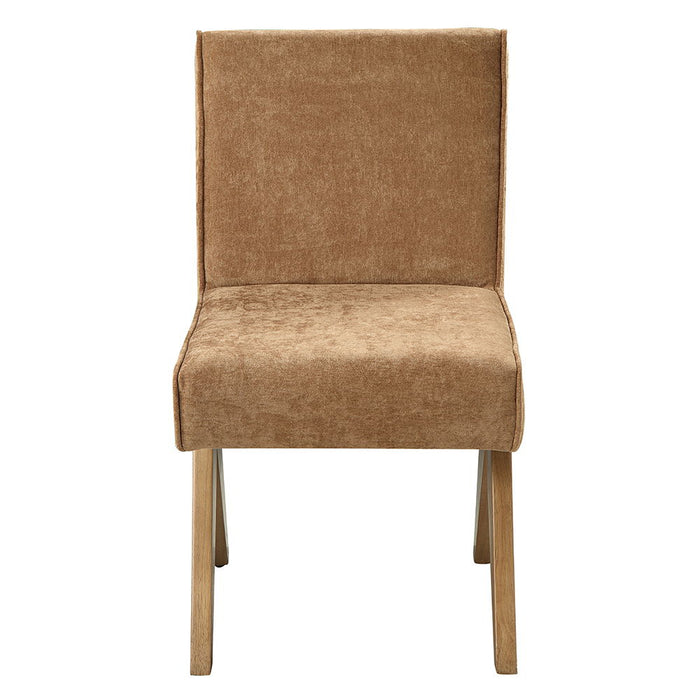 Zoey - Side Chair (Set of 2) - Chocolate Chenille & Oak