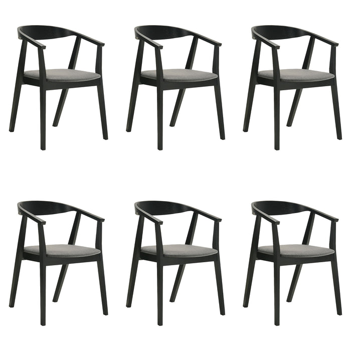 Santana - Wood Dining Chair With Black Frame