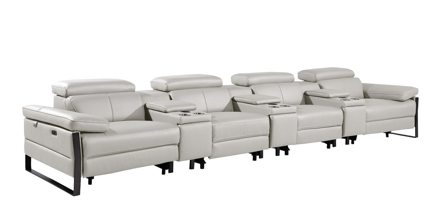1246 - Modular Power Triple Reclining Triple Console Sofa With Power Reclining Headrests
