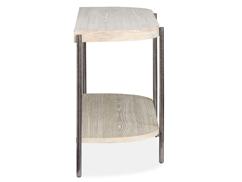 Jennings - Demilune Sofa Table - Edgecomb Gray And Weathered Antique Nickel