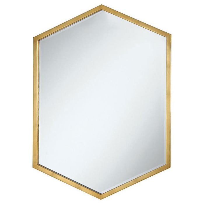 Bledel - Hexagon Shaped Wall Mirror - Gold