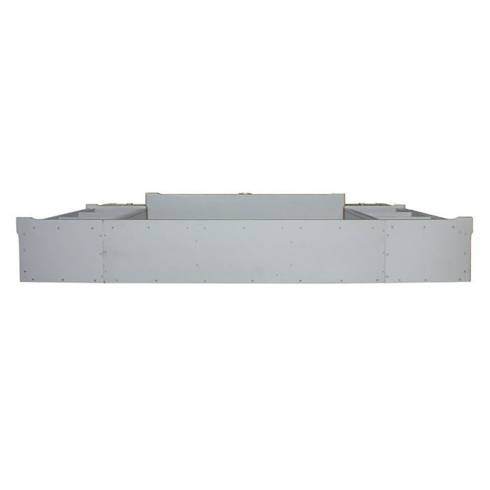 House Marchese - Entertainment Center - Gold Trim & Pearl Gray