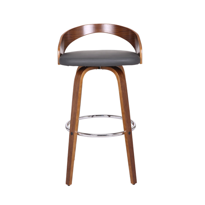 Sonia - 30" Bar Height Swivel Bar Stool - Walnut Wood
