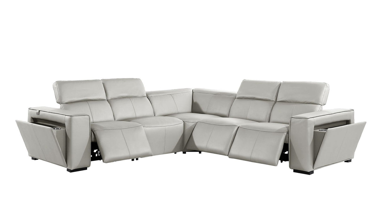 1224 - 5-Piece L-Shaped Sectional Sofa In With 3 Power Recliners & Power Headrests