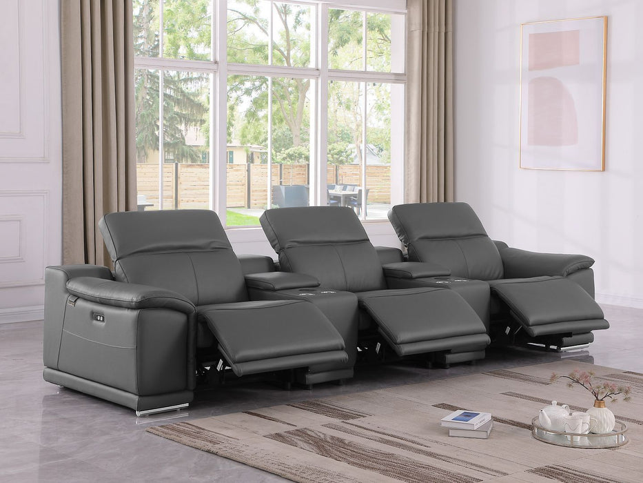 9762 - 5-Piece Modular Power Reclining Sofa And Loveseat Set With 3 Power Recliners In