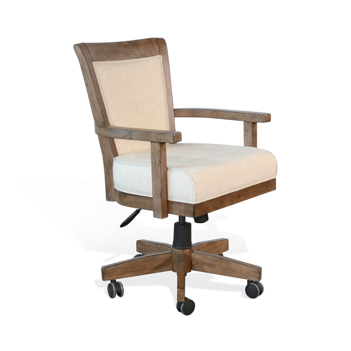 Doe Valley - Game Chair With Casters, Cushion Seat & Back - Buckskin