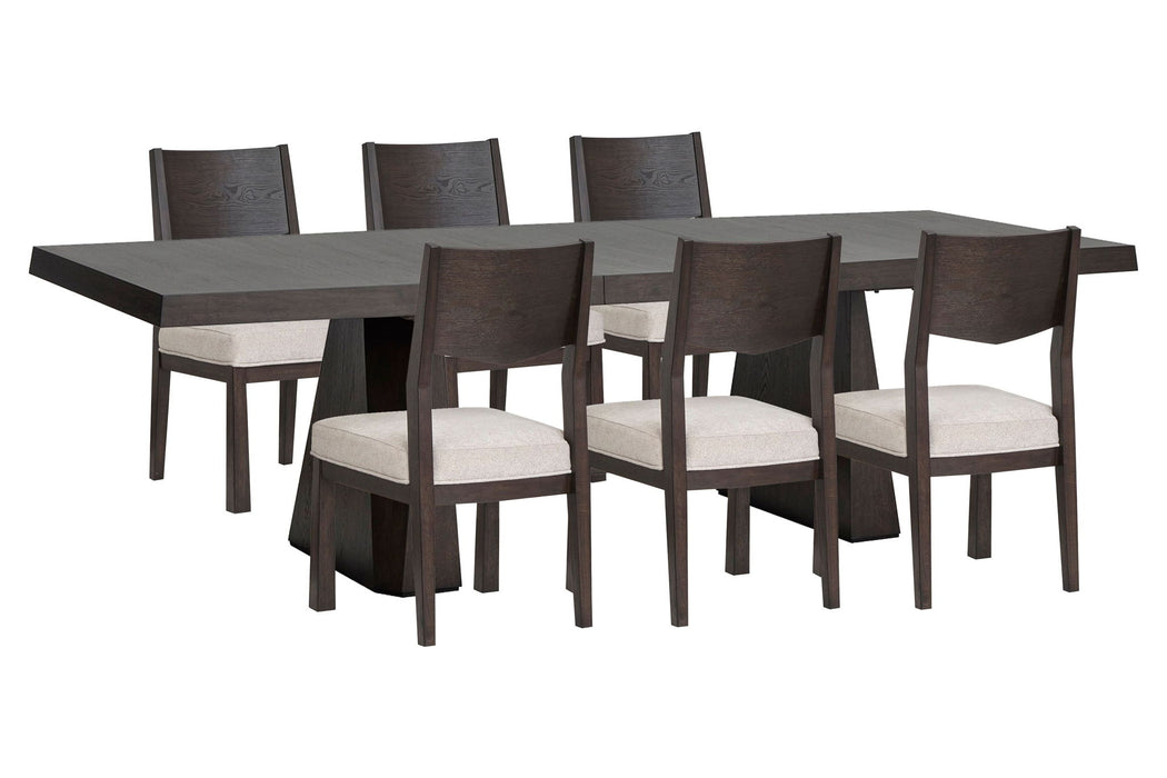 Tauren - 7 Piece Extendable Double Pedestal Dining Table Set
