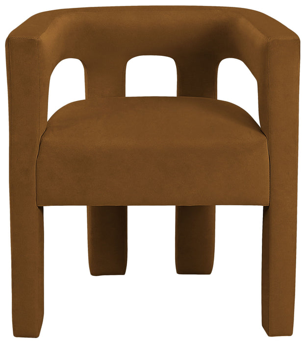 Athena - Velvet Dining Chair - Saddle