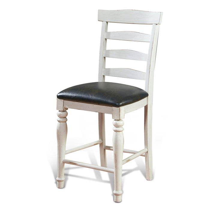 Bourbon County - Ladderback Barstool - White / Black