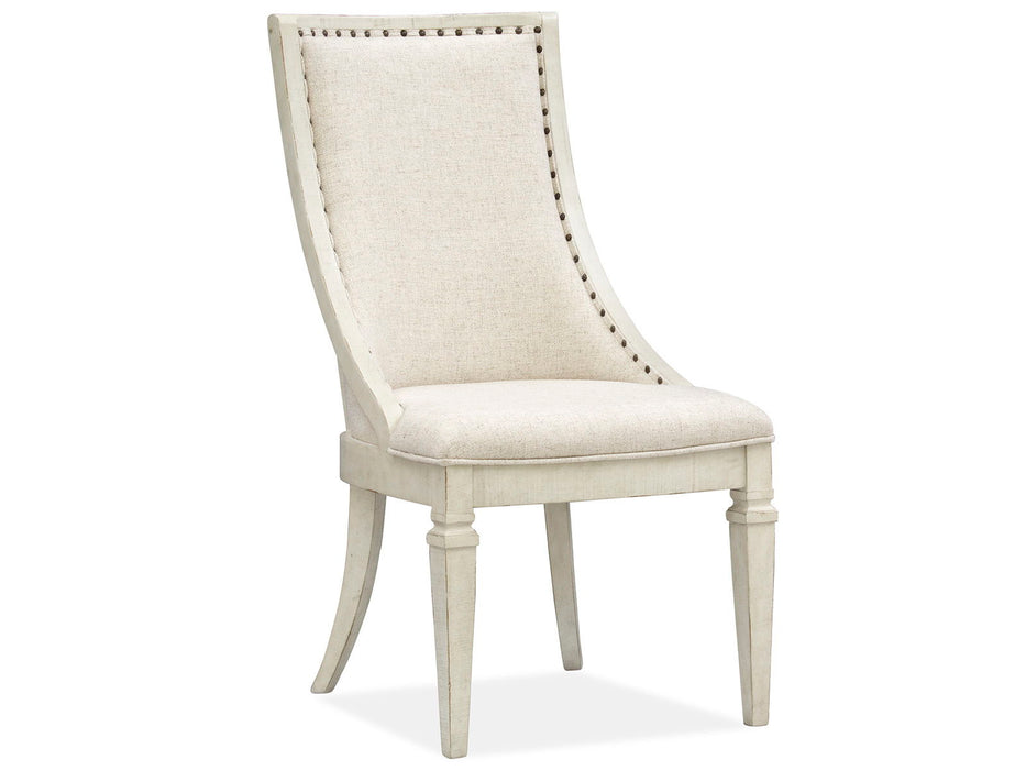 Newport - Dining Arm Chair With Upholstered Seat & Back (Set of 2) - Alabaster