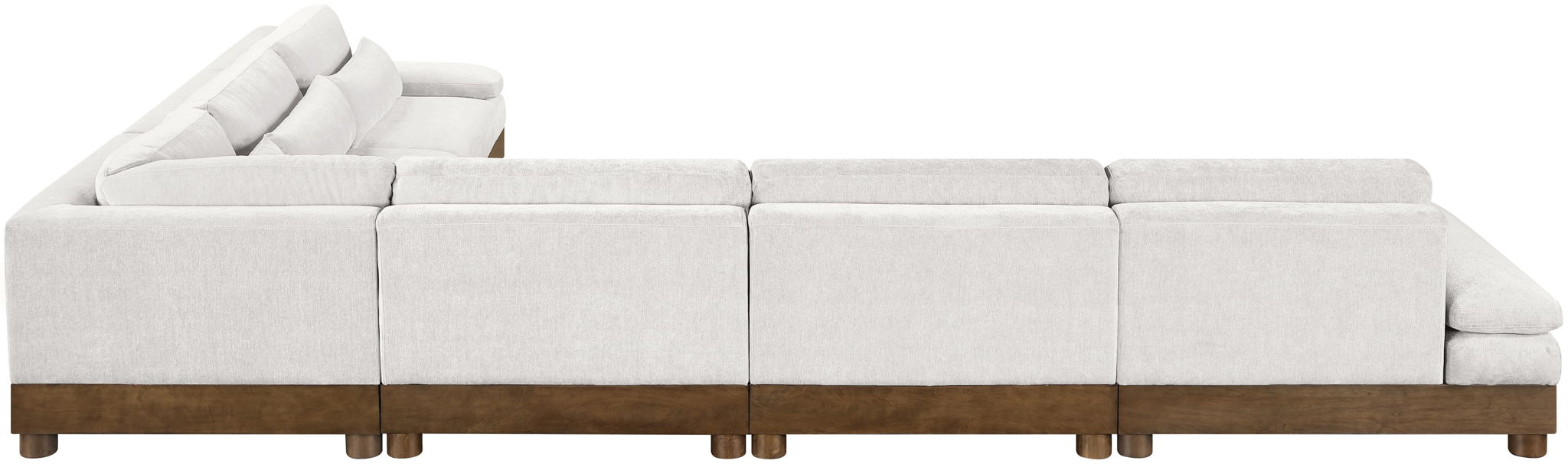 Turin - Chenille Fabric Upholstered Modular Sectional - Cream