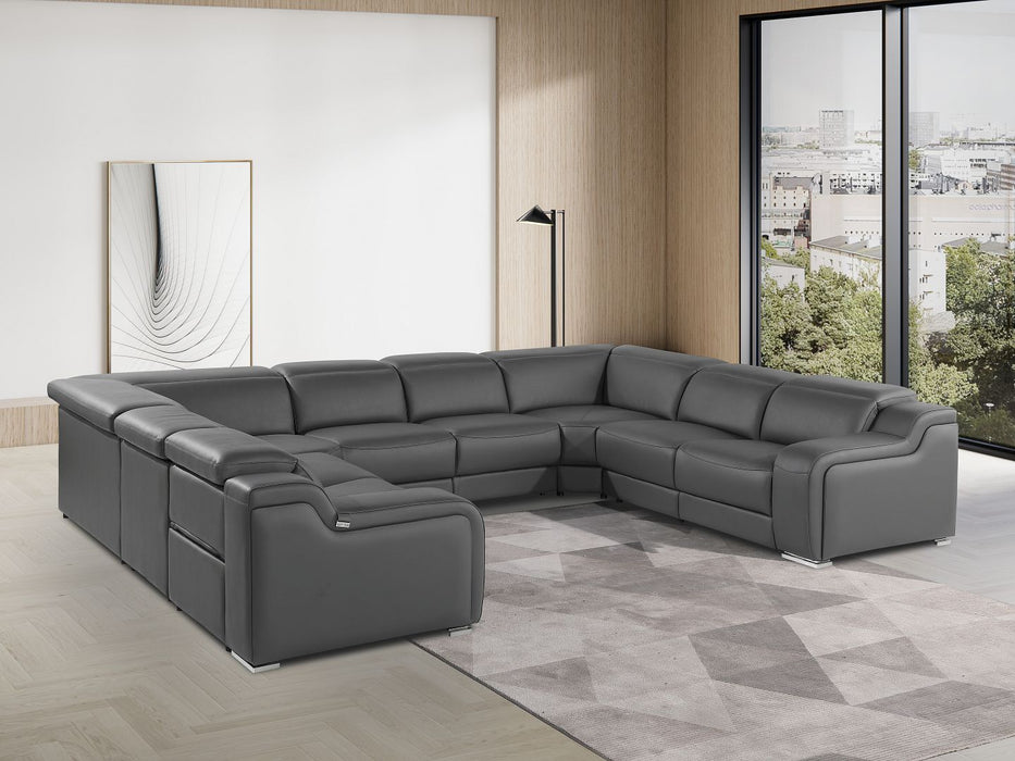 1116 - 8-Piece U-Shaped Sectional Sofa In With 4 Power Recliners & Power Headrests