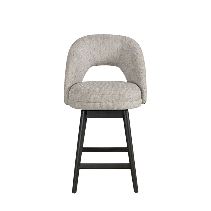Adrian - 26" Counter Height Swivel Barstool - Morning Fog / Gray