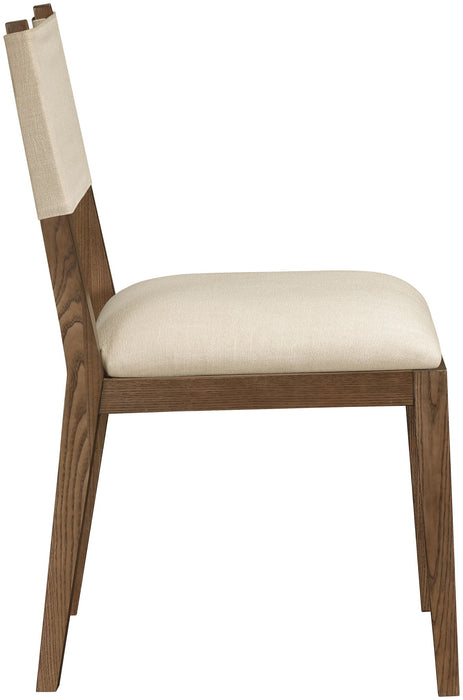 Avon - Linen Textured Performance Fabric Upholstered Dining Side Chair (Set of 2)