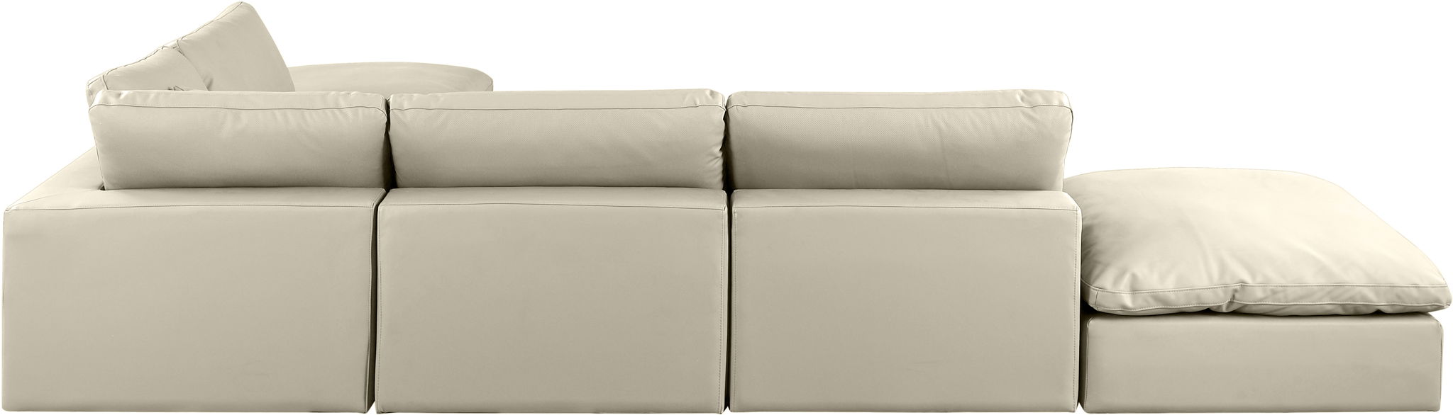 Comfy - 6 Piece Faux Leather Modular Sectional