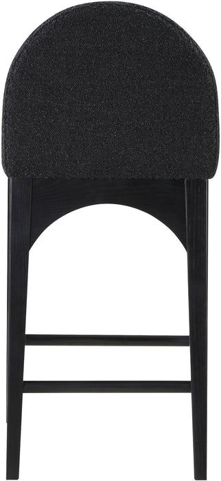 Waldorf - Boucle Stool With Black Legs