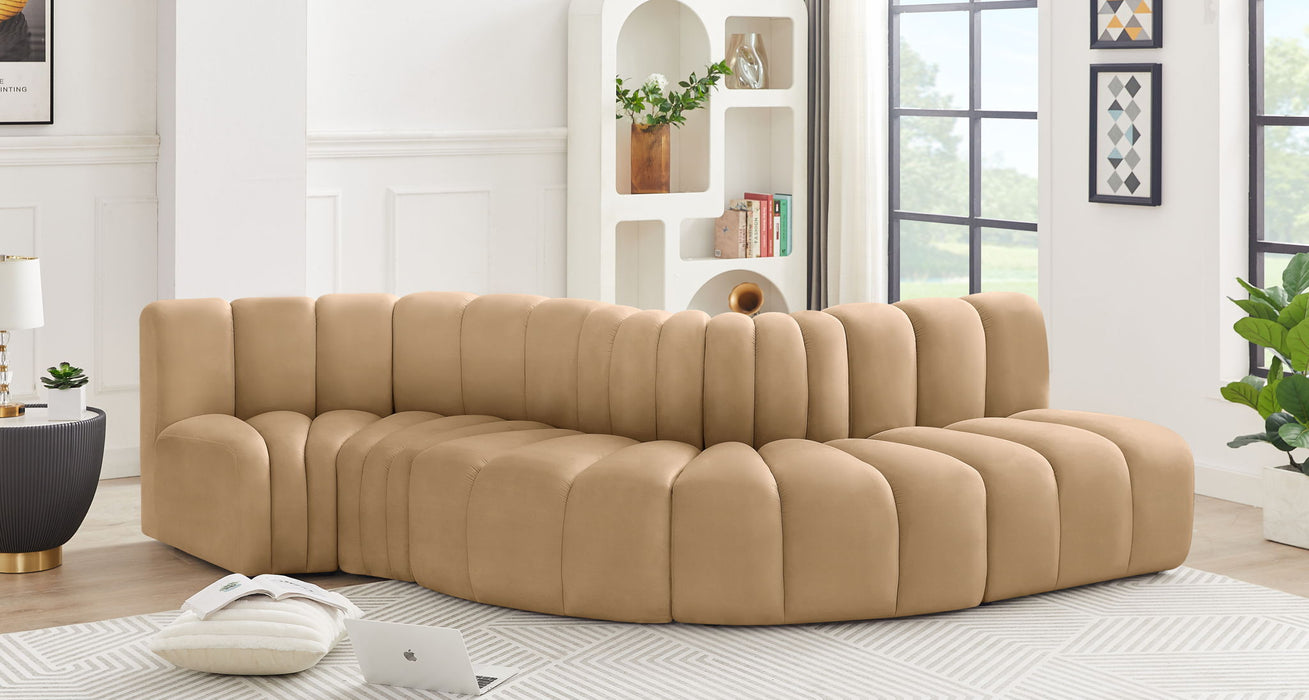 Arc - Velvet 5 Piece Modular Sofa