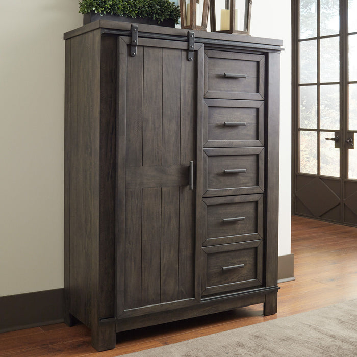 Thornwood Hills - Sliding Door Chest - Dark Brown