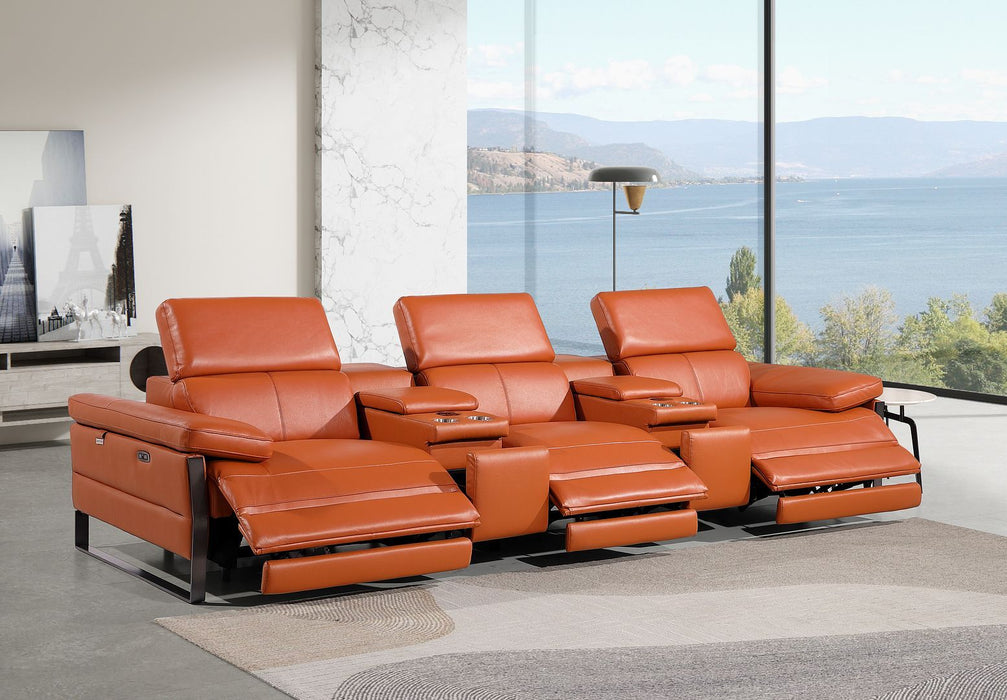 1246 - Modular Power Triple Reclining Dual Console Sofa With Power Reclining Headrests