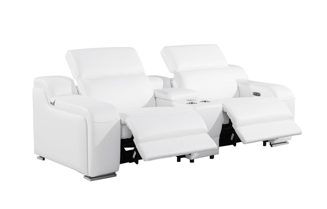 1116 - 3-Piece Modular Power Reclining Console Loveseat In With 2 Power Recliners & Power Headrests
