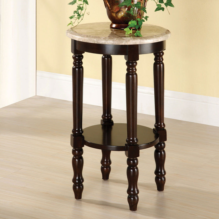 Santa Clarita - Round Stand - Dark Cherry / Ivory