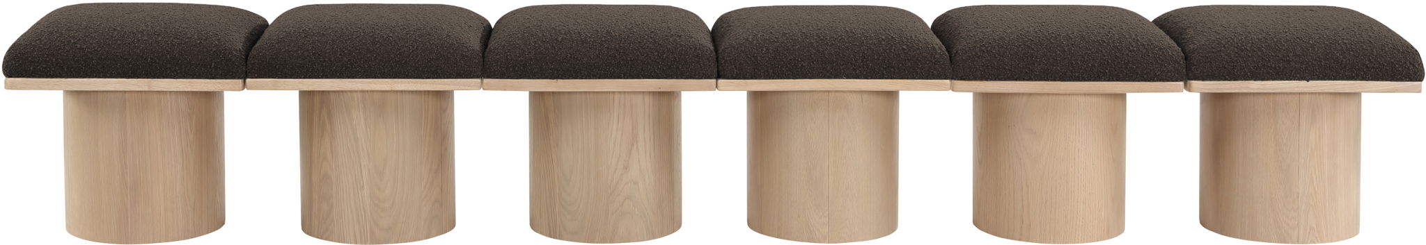 Pavilion - 6 Piece Modular Bench With Natural Base