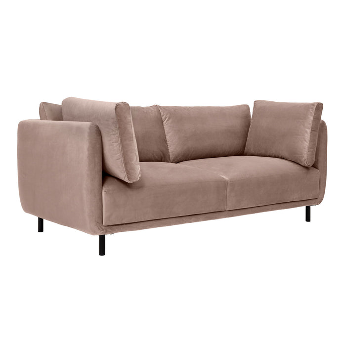 Serenity - 79" Fabric Sofa With Black Metal Legs