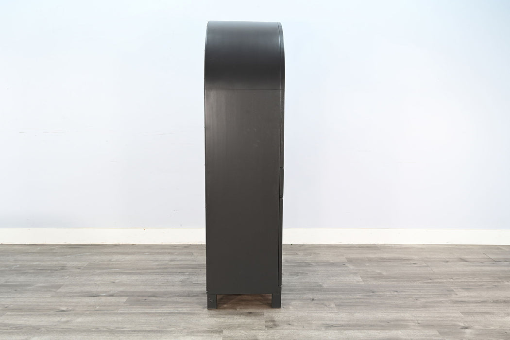 Arched Wine Bar Cabinet - Black Magic