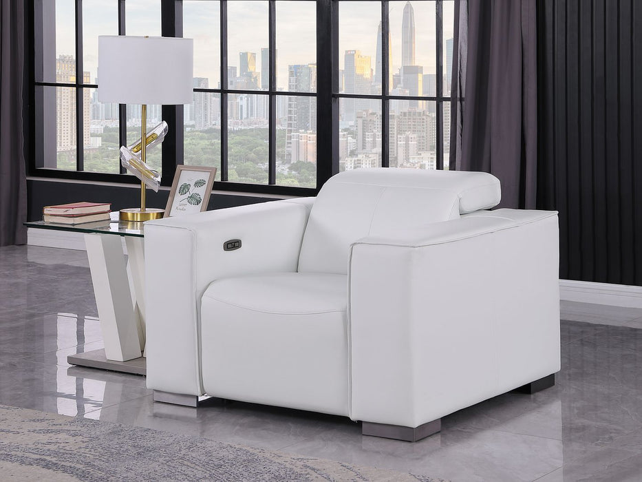 1208 - Leather Power Reclining Chair With Power Headrest