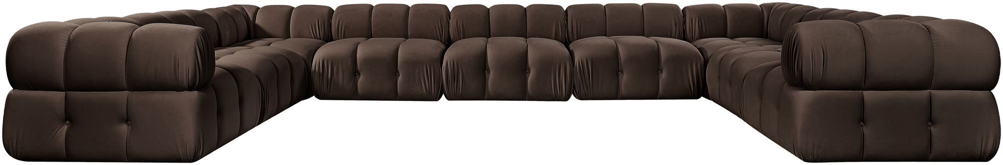 Orin - Velvet Performance Fabric Upholstered 9 Piece Sectional