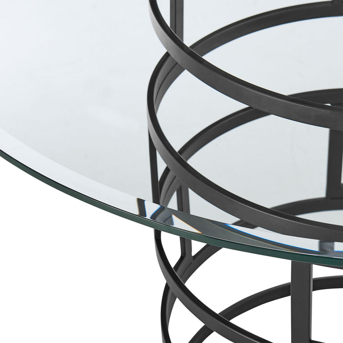 Diaz - Contemporary Round Dining Table - Matte Black