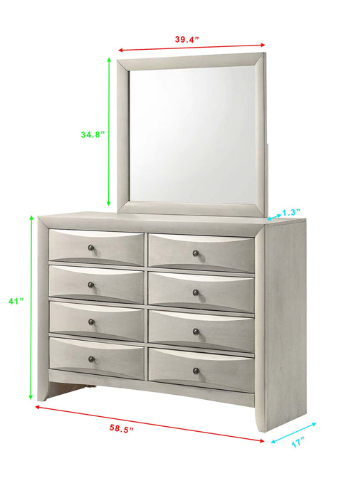 Emily - Dresser 8 Drawers - White