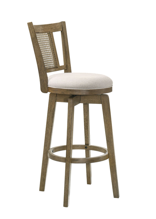 Isla - 26" Putty Brown Counter Height Rubberwood Swivel Barstool