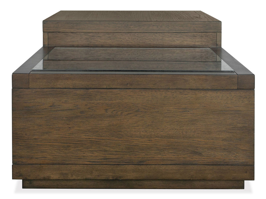 Merrick - Rectangular Cocktail Table With Casters - Homestead Brown