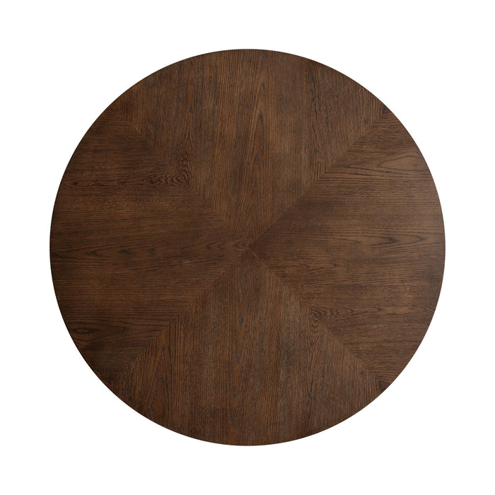 Winslow - 5-Piece Round Walnut Wood Tabletop Pub Table Set With Stools, Seats Up To 4 - Mushroom Brown